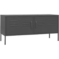 vidaXL Armoire TV anthracite 105x35x50 cm Acier