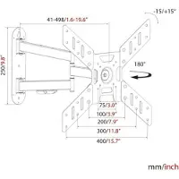 Haeger Support TV Large Triple Tilt & Swivel 23" - 50