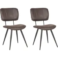 Label51 Chaises à manger lot de 2 Fos 49x60x87 cm anthracite
