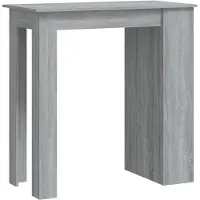 vidaXL Table de bar avec étagère Gris Sonoma 102x50x103,5cm Bois composite