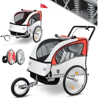 Viking Choice Remorque vélo enfant - Remorque vélo - avec amortisseur - Rouge