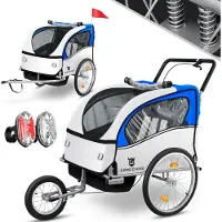 Viking Choice Remorque vélo enfant - Remorque vélo - avec amortisseur - Bleu