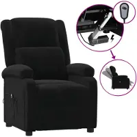 vidaXL Fauteuil relax électrique noir velours