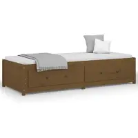 vidaXL Lit de jour brun miel 80x200 cm pin massif