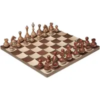 Umbra Accessories Wobble Échiquier, jeu d'échecs, table d'échecs, bois de noyer concave / bois d'érable, 377601656