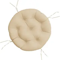 vidaXL Coussin Rond Beige Ø 60 X11 Cm Tissu Oxford