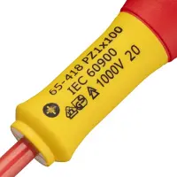 Stanley Fatmax Tournevis Isolé Pozidriv Pz1X100Mm Rouge/Jaune (Import Grande Bretagne)