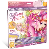 Nebulous Stars Livre de Coloriage av. Accessoires - Rose Pages - - - UneTaille - Livre de Coloriage