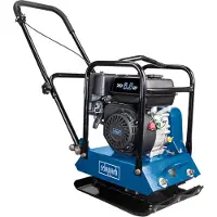 Scheppach Plaque vibrante HP1200S | Moteur à essence 6,5 CV | Pression de compactage 15 kN | Dimensions des plaques 450 x 350 mm | Dispositif de déplacement et tapis en caoutchouc inclus