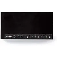 Nedis Commutateur réseau NSWH8P100BK 8 ports (NSWH8P100BK) (8 ports), Switch réseau, Noir