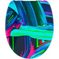 Schutte Siège WC SCHÜTTE NEON PAINT, abattant de WC en plastique thermodurci avec fermeture automatique, lunette de WC, siège de WC