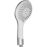 Schutte Pommeau de douche BROADWAY, pour un bien-être optimal, avec 5 types de jets, pommeau de douche, douchette, finition blanche/chromée