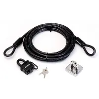 Master Lock 8271EURDAT - Kit De Sécurité - Câble Antivol, Cadenas À Clé Et Point D'ancrage - 4,5 M