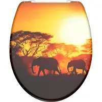 Schutte Abattant WC AFRICA, Abattant WC en duroplast avec fermeture souple et déverrouillage rapide, Abattant WC
