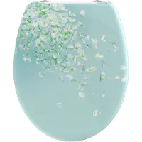 Schutte Abattant WC FLOWER IN THE WIND, Abattant WC en duroplast avec fermeture souple et déverrouillage rapide, Abattant WC