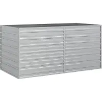 vidaXL Plateau de jardin 160x80x77 cm Acier galvanisé argenté