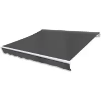 vidaXL Store à bras articulé manuel 300 cm Anthracite