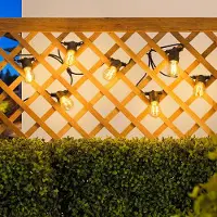 LumenXL Guirlande solaire 10 mètres 20 lampes à double filament , panneau 10W