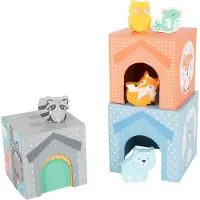 Small Foot Stacking Tower Pastel Animals tour d’assemblage 12m+ 10 pcs