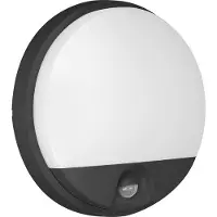 Adviti Plafonnier LED extérieur 15W - Noir - Détecteur de mouvement - Économie d'énergie