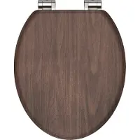 Schutte Abattant de WC en MDF BOIS FONCÉ, abattant de WC à fermeture souple