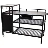BRASERO Chariot pour Plancha - Acier Noir