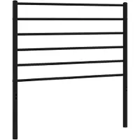 vidaXL Tête de lit de rechange en métal noir 107 cm