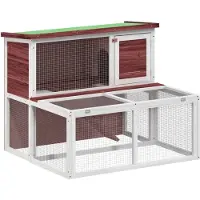 vidaXL Clapier pour lapins Moka 102x90x84,5 cm Pin massif