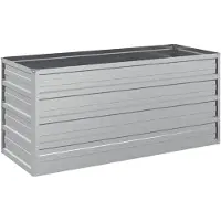 vidaXL Lit surélevé de jardin 100x40x45 cm Acier galvanisé argenté