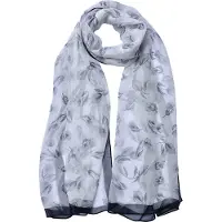 Juleeze Écharpe femme JZSC0717W, motif élégant blanc 50x160 cm