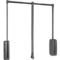 Emuca Closet Sling 600-830 Mm Folding Hanger Argenté