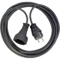 Brennenstuhl 1165460 H05vv-f 3g1.5 Ip20 Plug Extension 10 M Noir One Size / EU Plug 220V