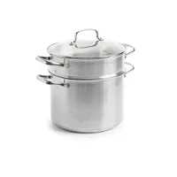 Dagelijkse Kost Casserole avec panier à pâtes - Acier inoxydable sans PFAS - Ø 24 cm Compatible induction Compatible four Compatible lave-vaisselle