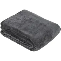 Atmosphera Couverture polaire/plaid polaire gris foncé 125 x 150 cm polyester - Couverture de canapé - Couverture polaire - Plaid polaire