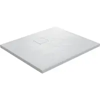 Linie Rumba receveur de douche 90 x 90 cm acrylique blanc mat texture ardoise