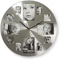 Nedis Horloge murale - diamètre : 400 mm - métal - argent