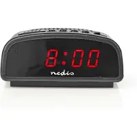 Nedis Réveil numérique de bureau | Affichage LED | Fonction Snooze | Non | Noir