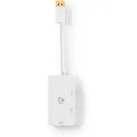 Nedis Ccgp37366Wt02 Displayport Multiport Adapter Cable Mini-Displayport Male - Vga Female + Dvi-D 24+1-Pin Female + Hdmi&Trade ; 2.0 Output 0.2 M White
