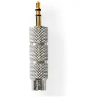 Nedis Adaptateur audio stéréo | 3,5 mm mâle | 6,35 mm femelle | Plaqué or | Droit | Métal | Or / Métal | 1 pc. | Boîte en carton avec fenêtre couverte