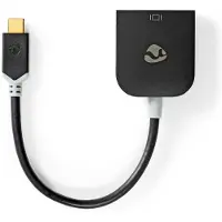 Nedis Adaptateur USB-C | USB 3.2 Gen 1 | USB-C mâle | VGA femelle 15p | 1920x1200 | 0.20 m | Rond | Plaqué or | PVC | Anthracite | Boîte de fenêtre avec serrure Euro