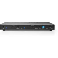 Nedis Hdmi Matrix Switch 4x2 4xhdmi In To 2xhdmi//2xtoslink Out 4k Remote Metal 2x3.5 Mm 60hz Argenté