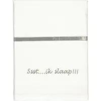 Briljant Baby Drap Berceau Briljant Sssh Je Dors Blanc (Coton)-75 x 100 cm (Wieglaken)