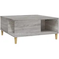 vidaXL Table basse Gris Sonoma 80x80x36,5 cm Bois composite