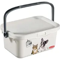 Curver Boite Carrée A Couvercle Multiboxx 3l - Blanc - Pour Chien Et Chat