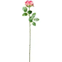 Basic Artificial Flower Rose 54 cm Pink