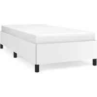 vidaXL Cadre de lit blanc 90x190 cm similicuir