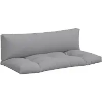 vidaXL Coussins de palette lot de 2 gris tissu