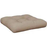 vidaXL Coussin de palette taupe 58x58x10 cm tissu