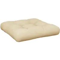vidaXL Coussin de palette beige 60x60x12 cm tissu