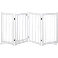 PawHut Doghouse - Clôture pliante pour animaux - 220x36x91 cm - Blanc